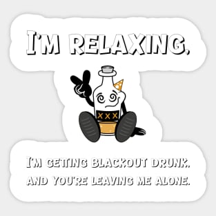 Blackout Drunk Sticker